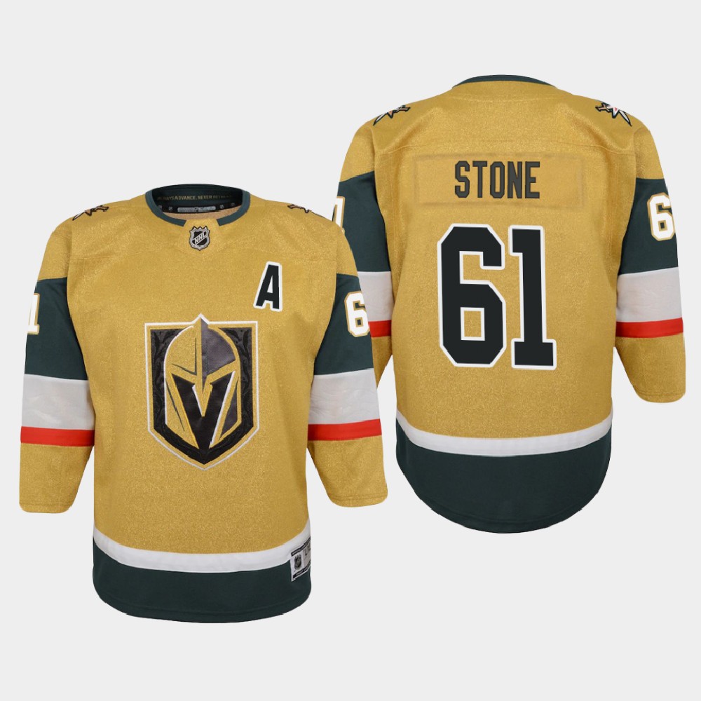 Adadis Vegas Golden Knights #61 Mark Stone Youth 2020-21 Player Alternate Stitched NHL Jersey Gold->youth nhl jersey->Youth Jersey